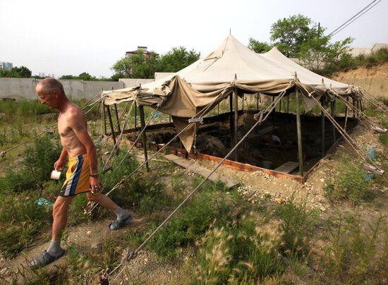 Archeological excavation in Blagoveshchensk