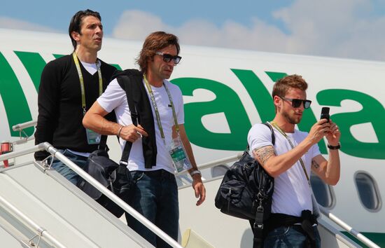 UEFA Euro 2012. Italy's squad arrives in Kiev