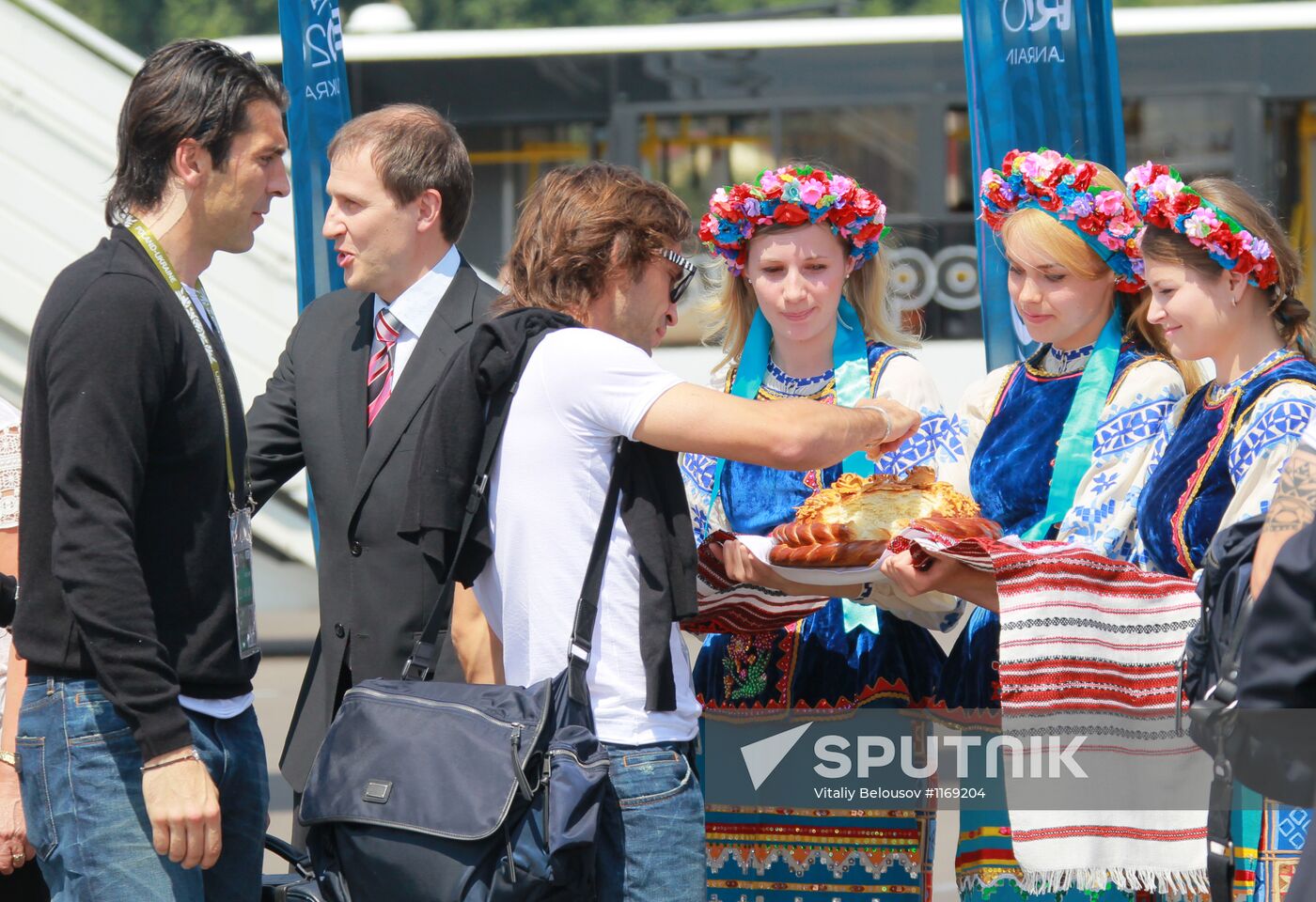 UEFA Euro 2012. Italy's squad arrives in Kiev