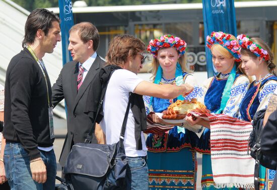UEFA Euro 2012. Italy's squad arrives in Kiev