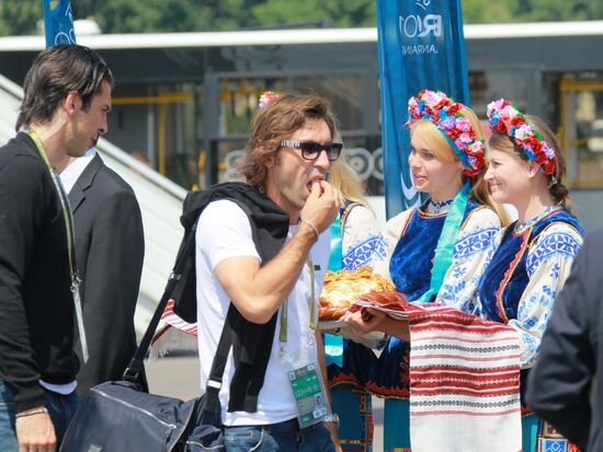 UEFA Euro 2012. Italy's squad arrives in Kiev