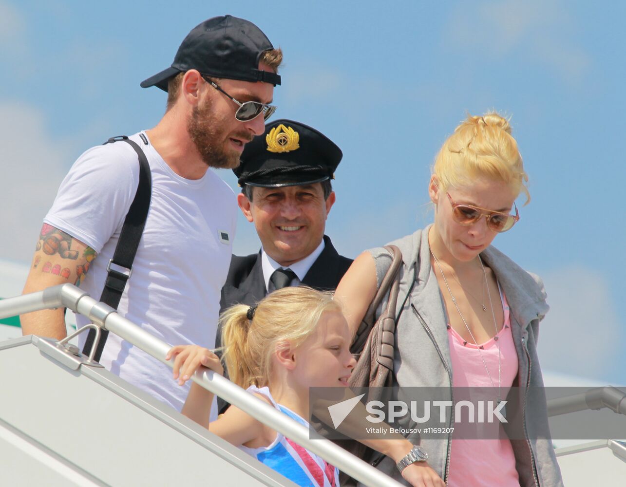 UEFA Euro 2012. Italy's squad arrives in Kiev