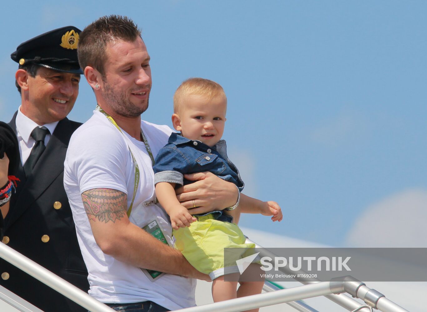 UEFA Euro 2012. Italy's squad arrives in Kiev