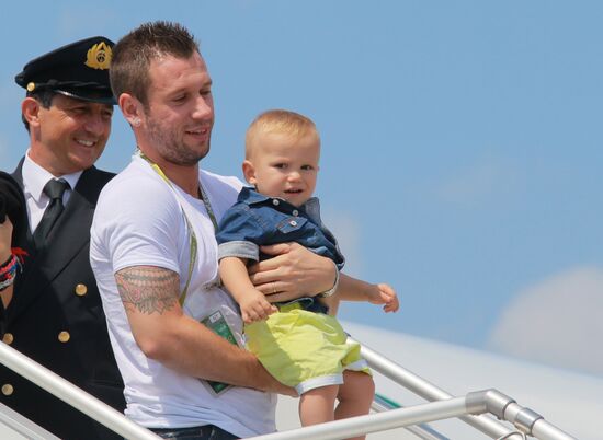 UEFA Euro 2012. Italy's squad arrives in Kiev