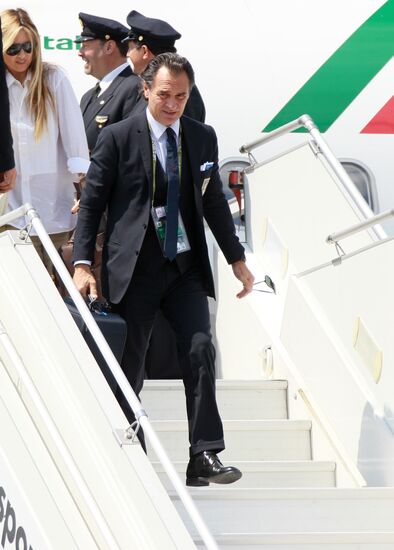 UEFA Euro 2012. Italy's squad arrives in Kiev