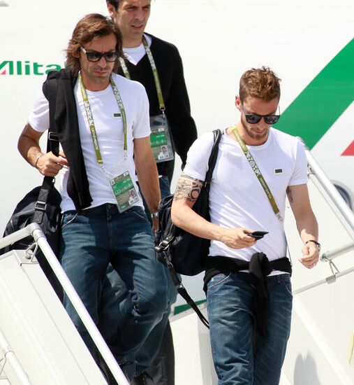 UEFA Euro 2012. Italy's squad arrives in Kiev