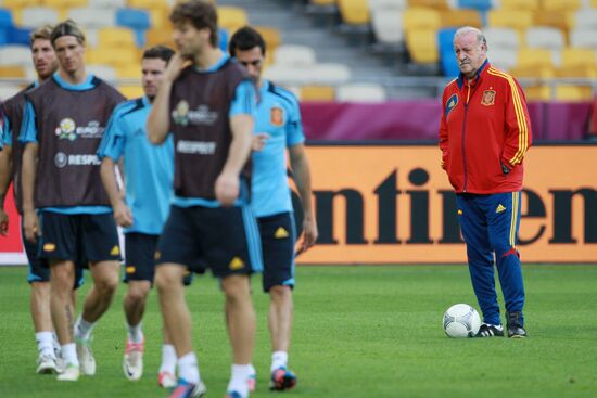 UEFA Euro 2012. Italy, Spain teams hold training