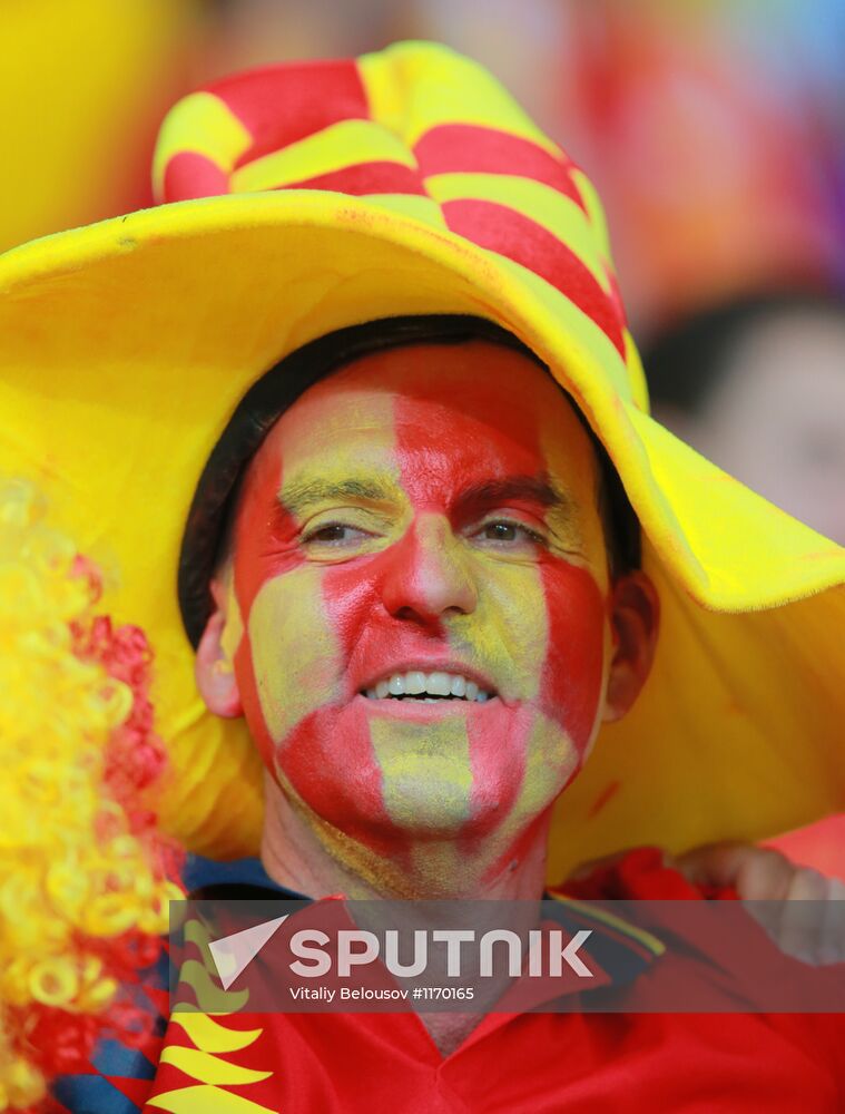 Football. Euro 2012. Final match between Spain and Italy