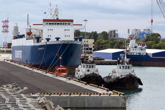 Completion of cargo port in Sochi