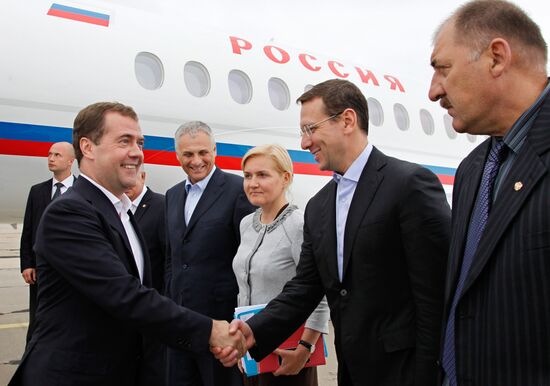 Dmitry Medvedev visits Kuril Islands
