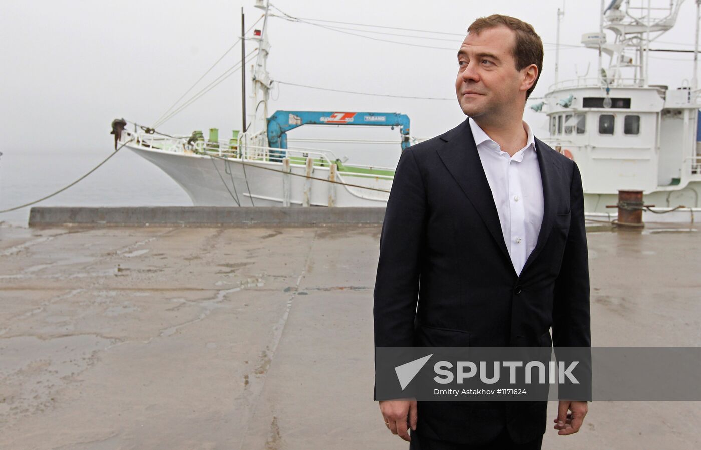 Dmitry Medvedev visits Kuril Islands