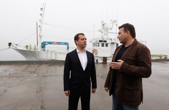 Dmitry Medvedev visits Kuril Islands
