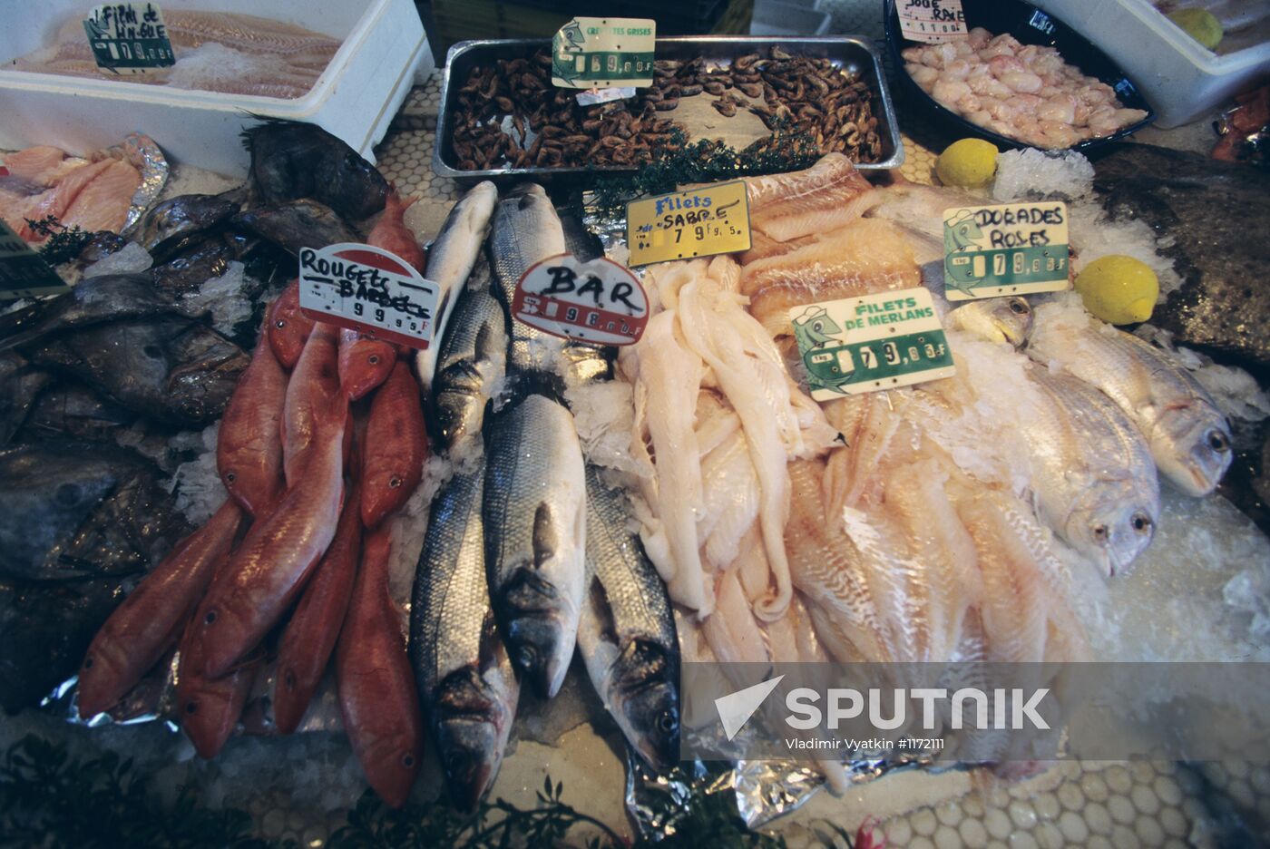 Trade in seafood in France