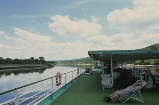 Boat ride along Seine