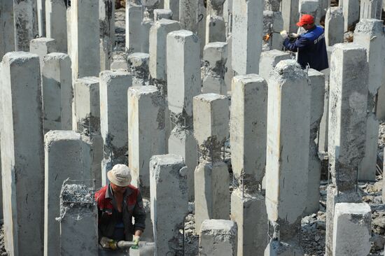 Residential area under construction in Khimki