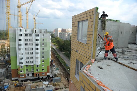 Residential area under construction in Khimki