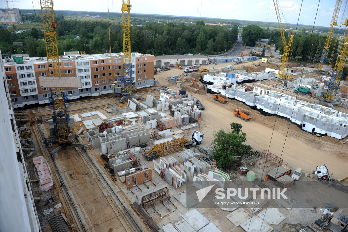 Residential area under construction in Khimki