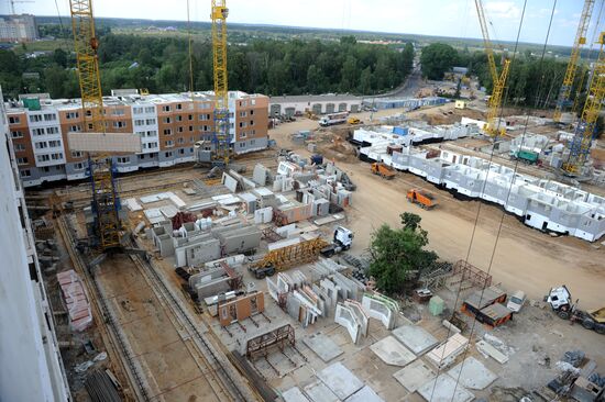 Residential area under construction in Khimki