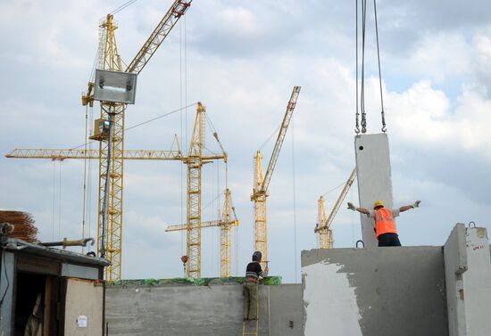 Residential area under construction in Khimki