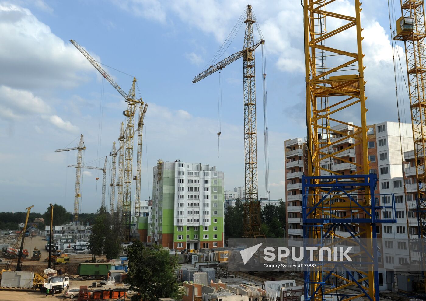 Residential area under construction in Khimki