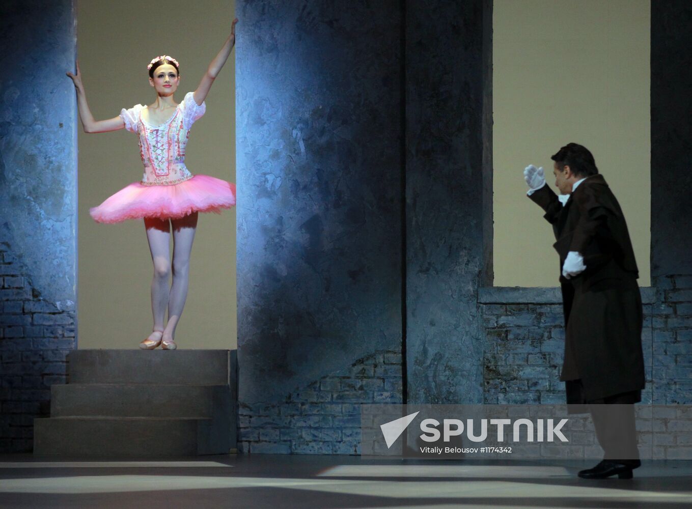 Rehearsal of ballet "Coppelia" by Roland Petit