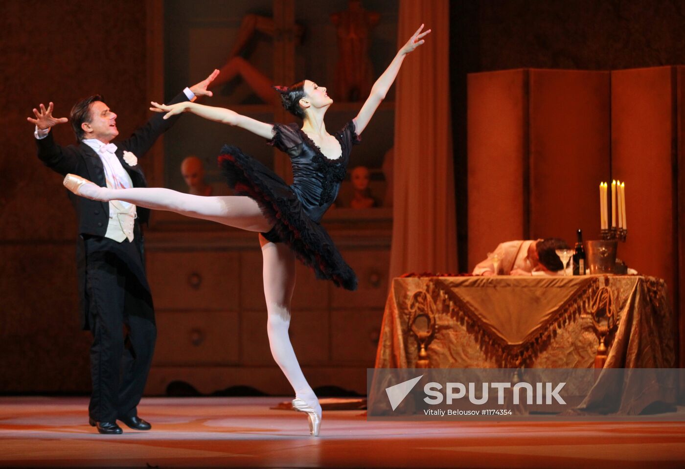 Rehearsal of ballet "Coppelia" by Roland Petit