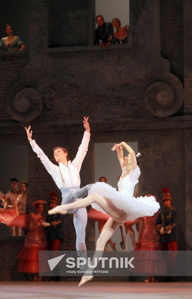 Rehearsal of ballet "Coppelia" by Roland Petit