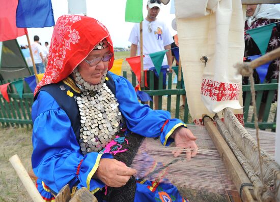 Celebrating Sabantuy festival in Chelyabinsk region