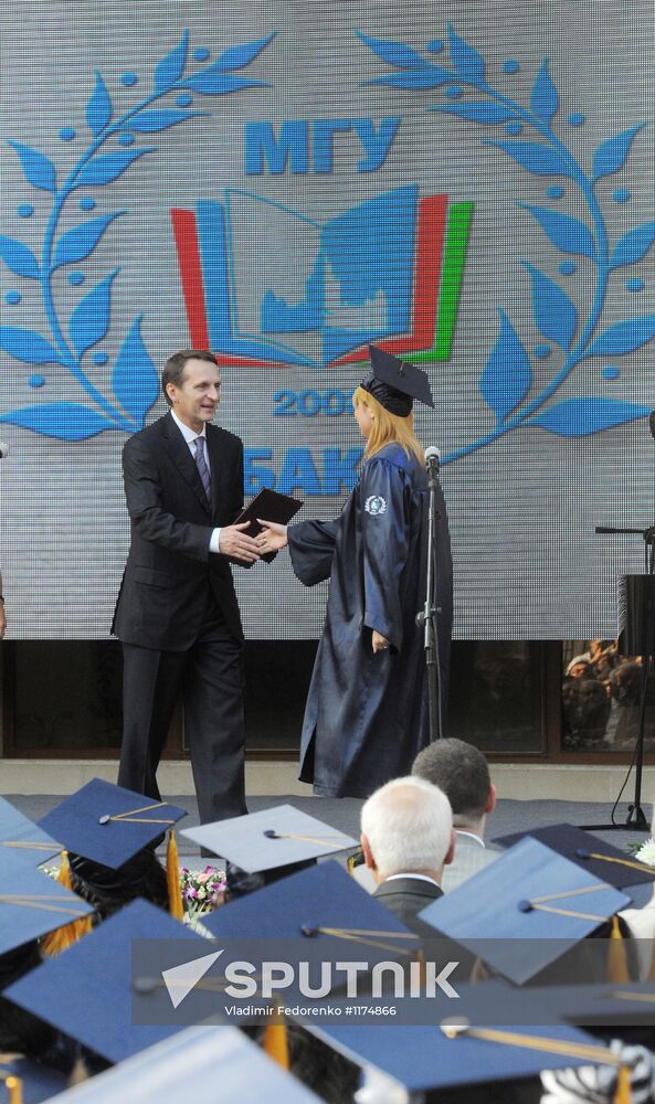 State Duma Speaker Sergey Naryshkin's visit to Baku