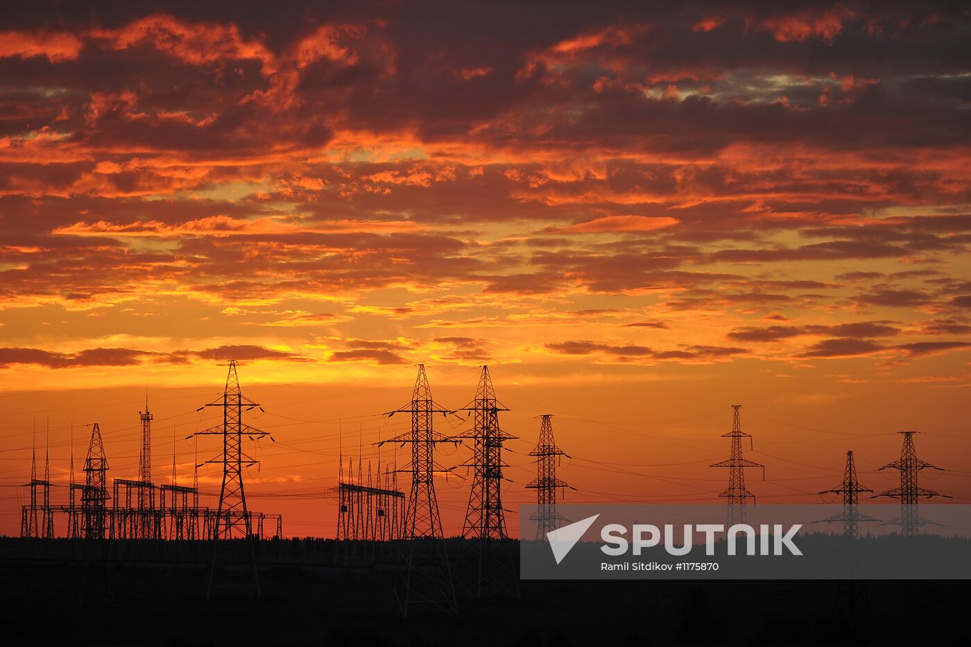 Power transmission lines in Kaluga Region