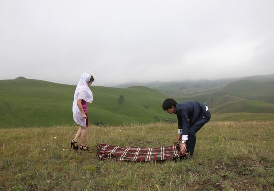 Wedding ceremony in Kubachi village, Dagestan