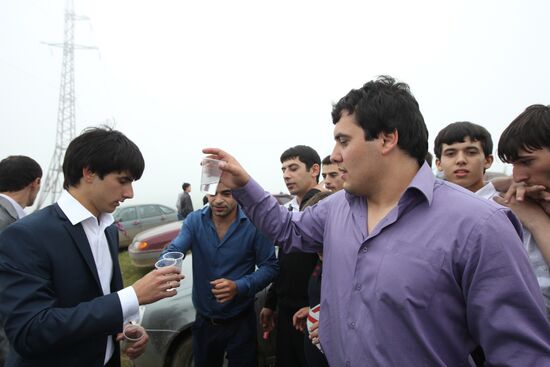 Wedding ceremony in Kubachi village, Dagestan