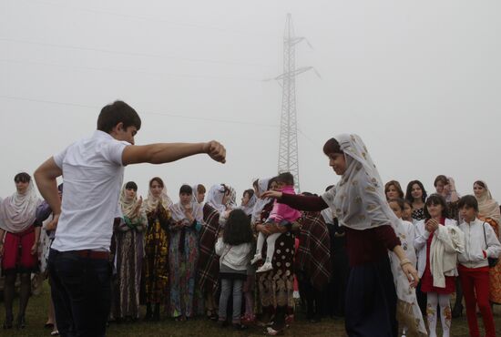 Wedding ceremony in Kubachi village, Dagestan