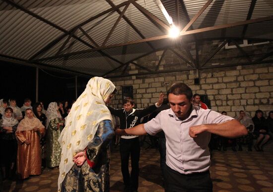 Wedding ceremony in Kubachi village, Dagestan