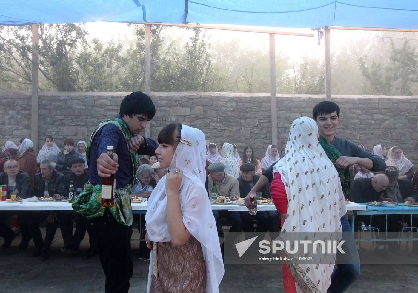 Wedding ceremony in Kubachi village, Dagestan