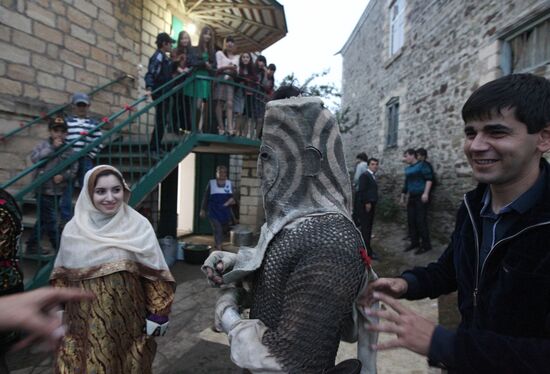 Wedding ceremony in Kubachi village, Dagestan