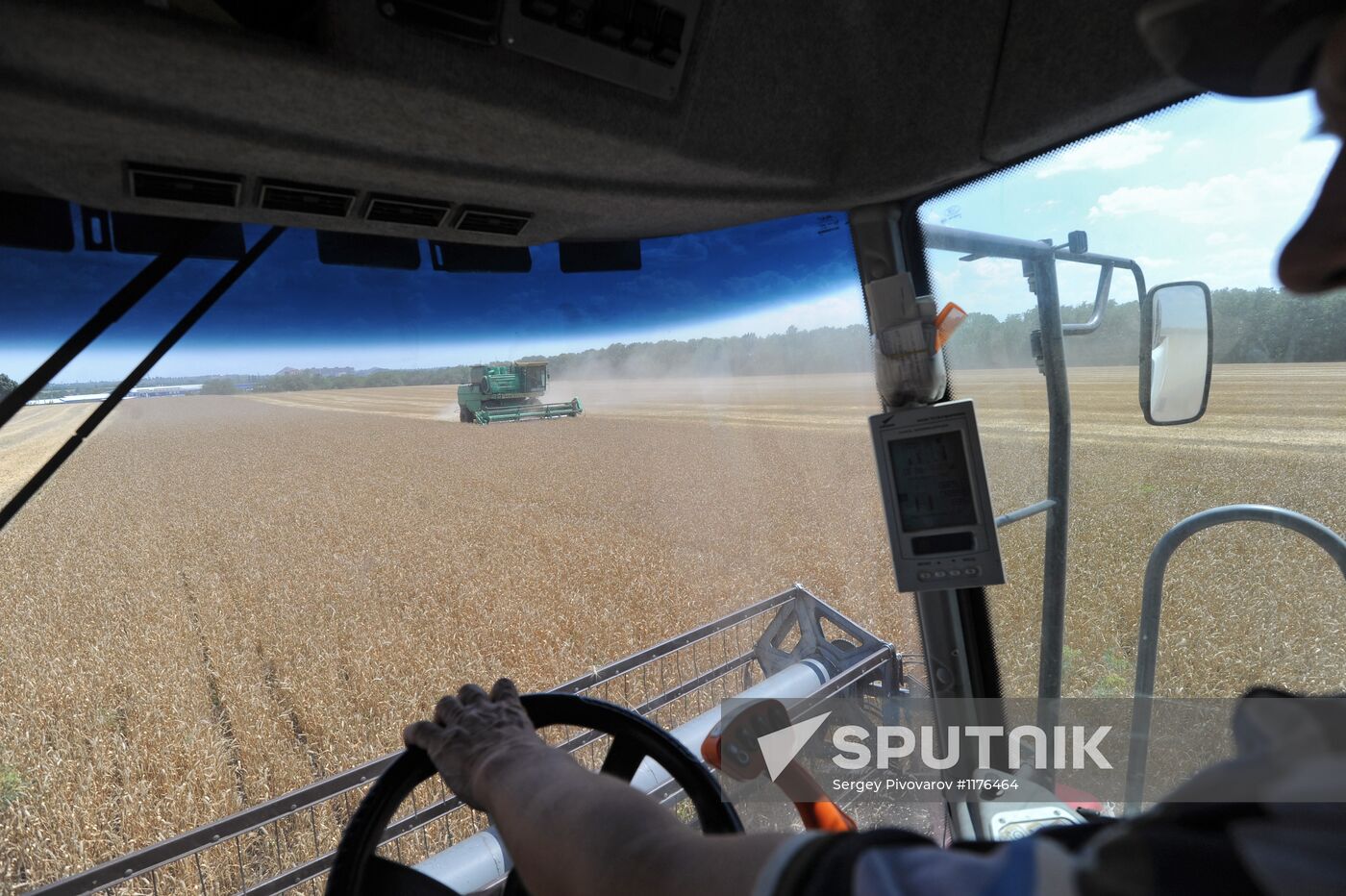 Harvesting crops in Rostov Region
