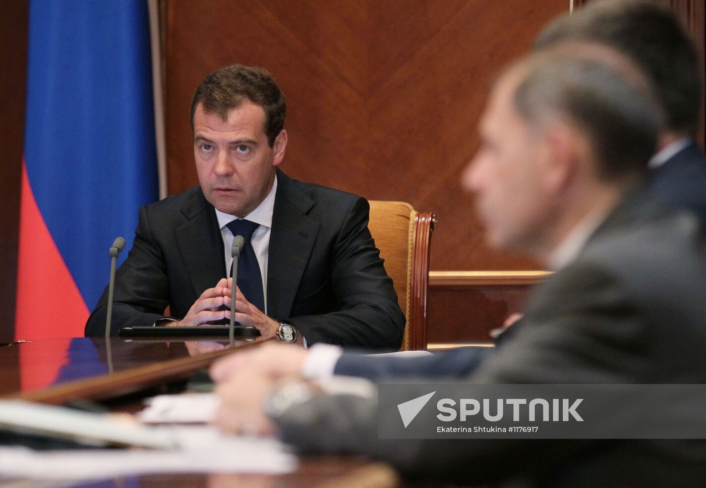 Dmitry Medvedev chairs meeting in Gorki residence outside Moscow