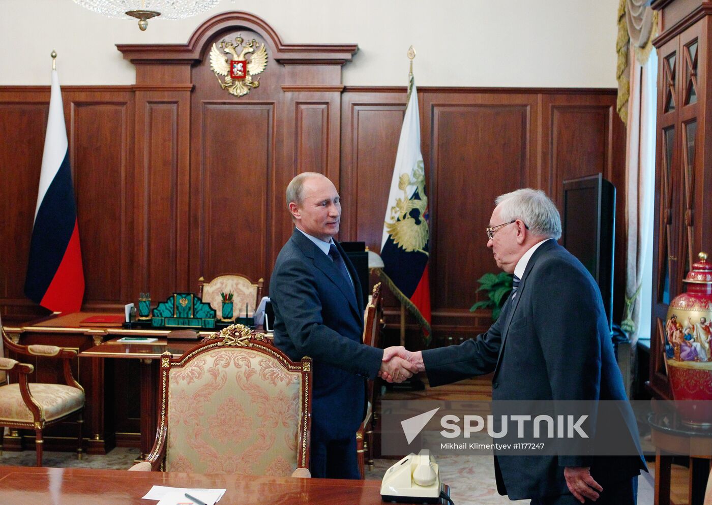 Vladimir Putin meets with M. Fedotov, V. Lukin and B. Titov