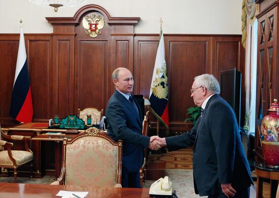 Vladimir Putin meets with M. Fedotov, V. Lukin and B. Titov
