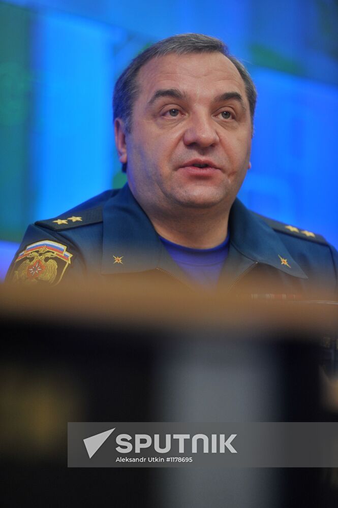 Press conference by Emergencies Minister Vladimir Puchkov