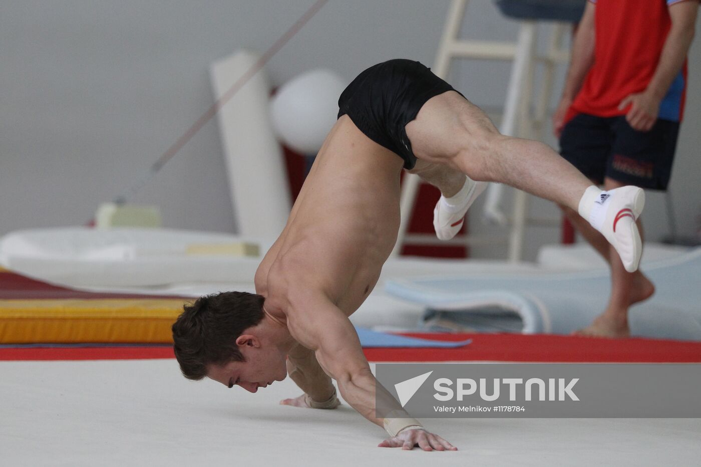 Training session by Russian Olympic gymnastics team