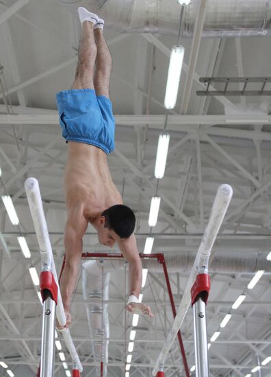 Training session by Russian Olympic gymnastics team