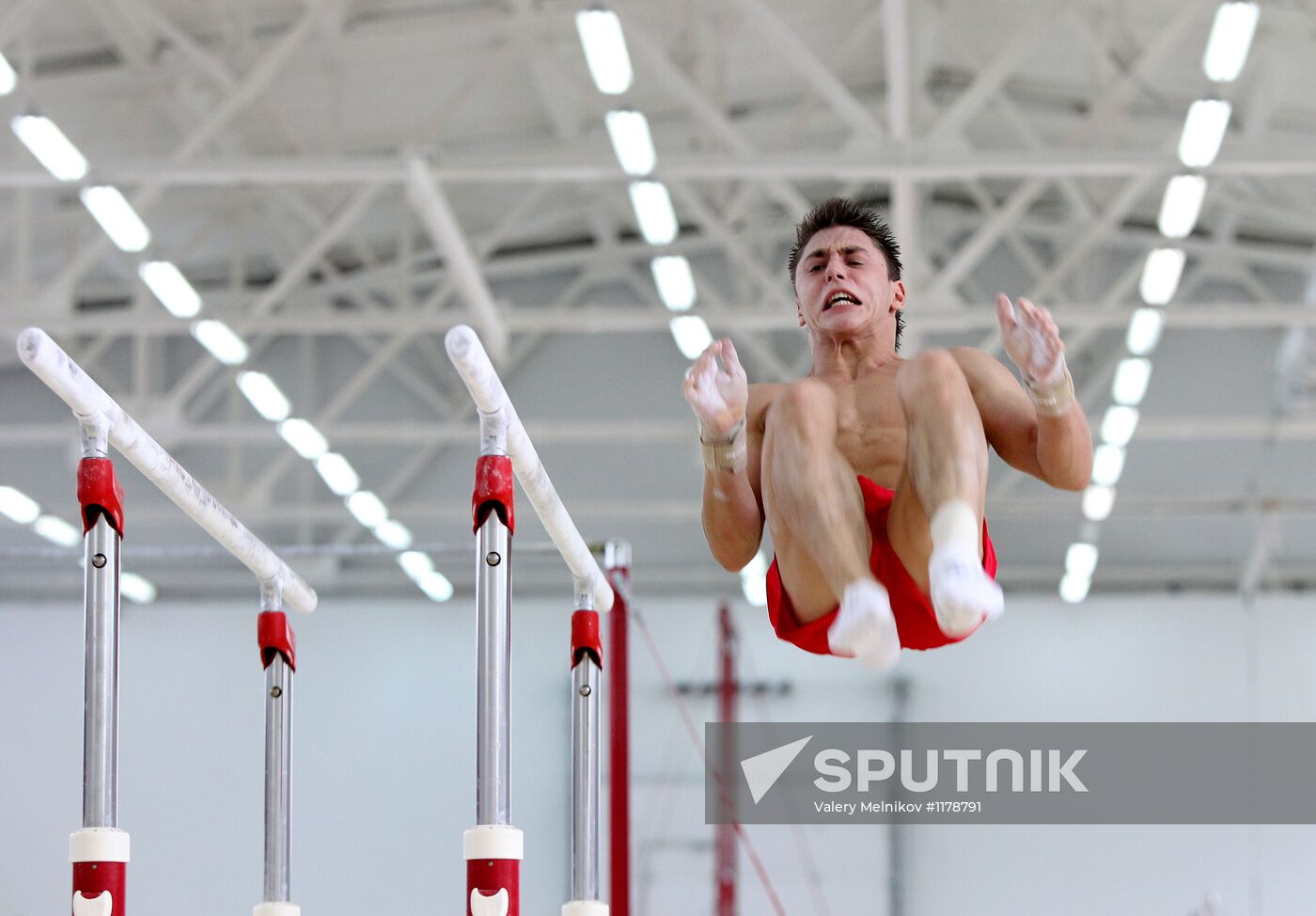 Training session by Russian Olympic gymnastics team