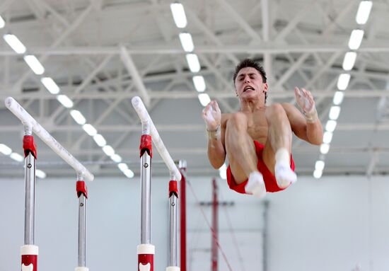 Training session by Russian Olympic gymnastics team