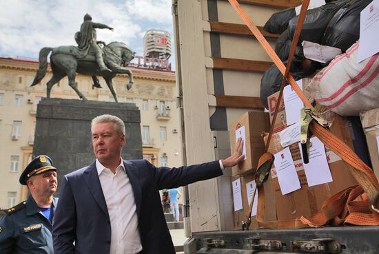 Dispatching humanitarian aid to flooded Krasnodar Region.