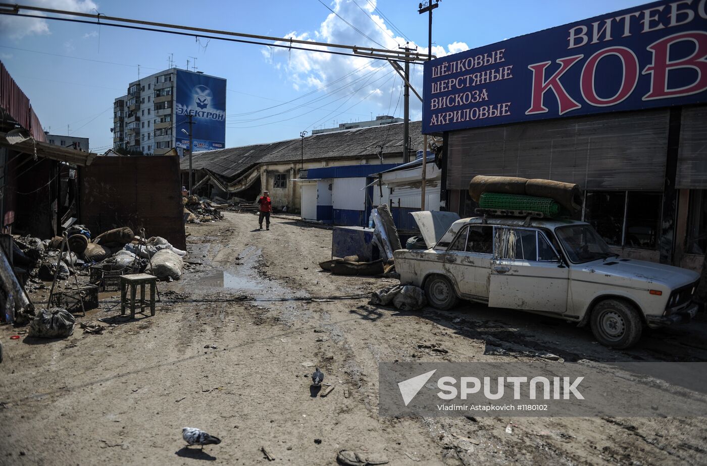 Aftermath of flood in Krasnodar Territory