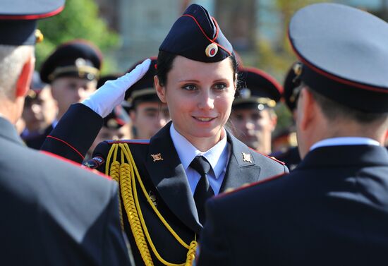 Presentation of diplomas at Internal Affairs University