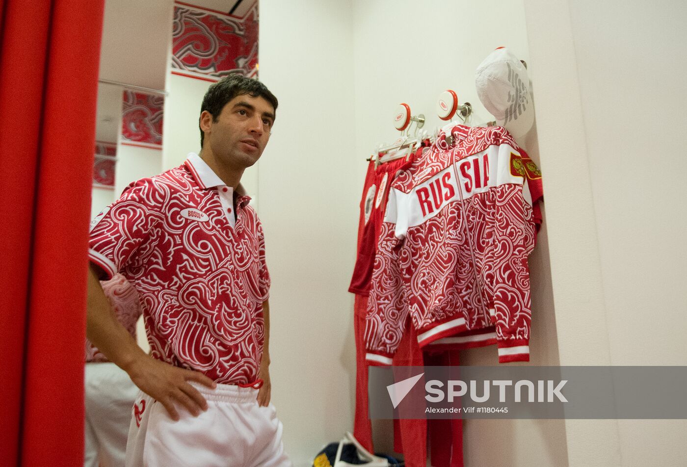 Russian Olympic teams members at Bosco Sport outfit center
