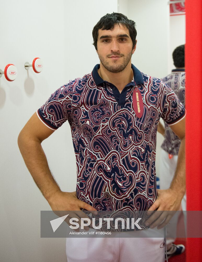 Russian Olympic teams members at Bosco Sport outfit center